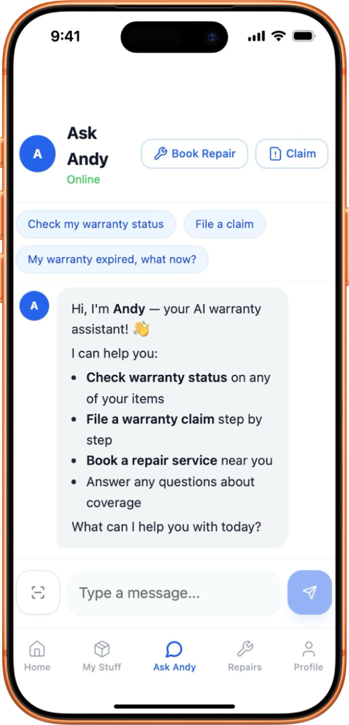OwnWise Andy claim intro
